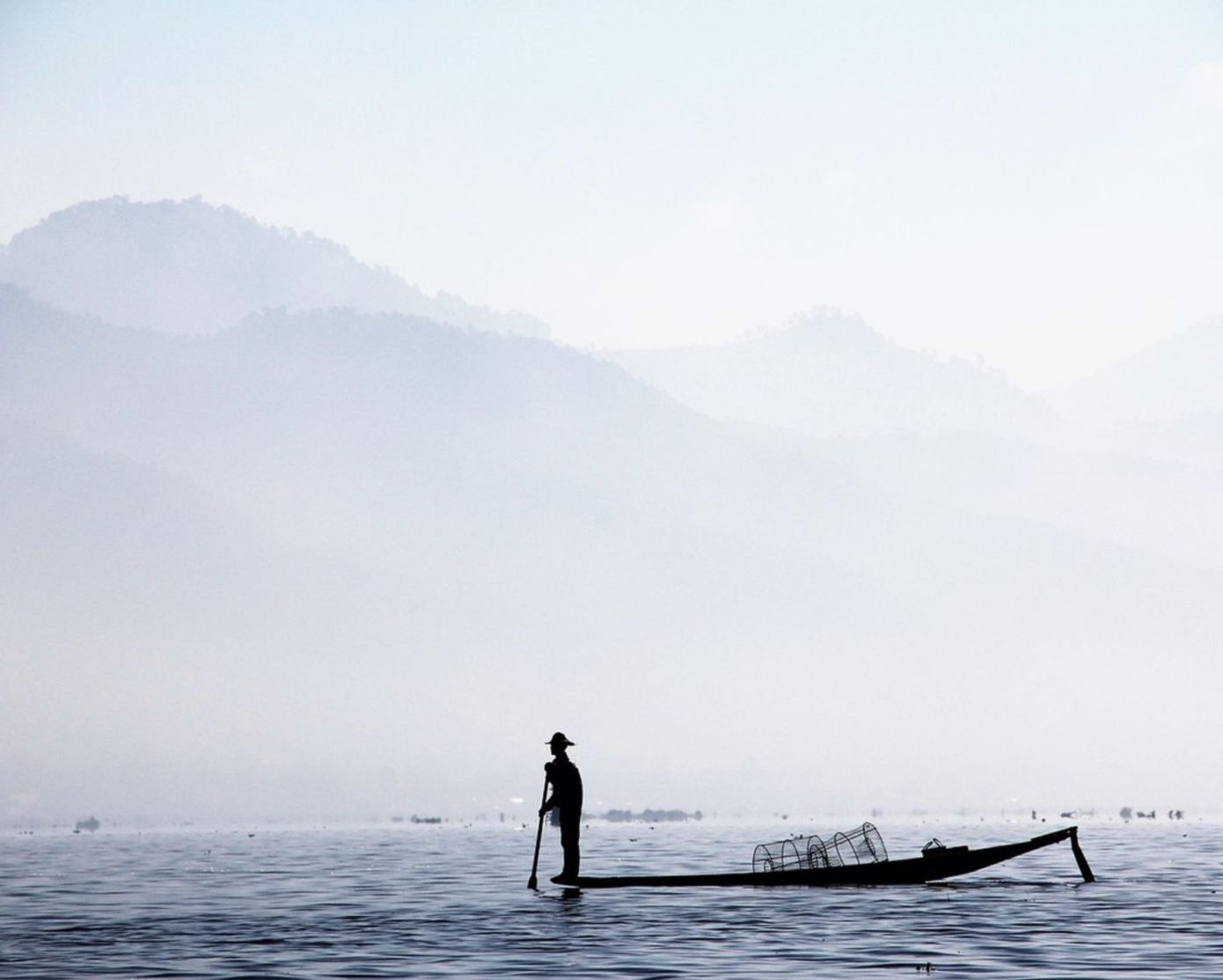 Angler at the lake